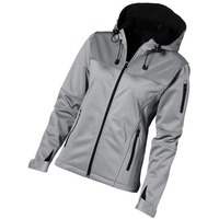 Фото Куртка софтшел Match женская, серый/черный, дорогой бренд Slazenger