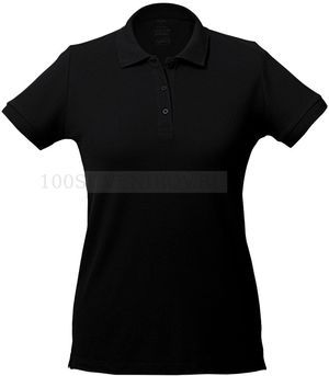 Фото Женская рубашка поло черная VIRMA LADY, размер L