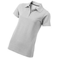 Изображение Рубашка поло Seller женская, серый меланж, дорогой бренд Элевэйт