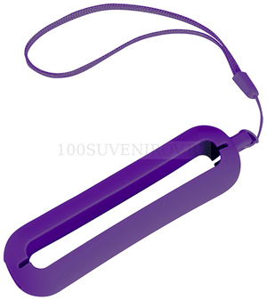 Фото Обложка с ланъярдом к зарядному устройству "Seashell-1", фиолетовый,силикон