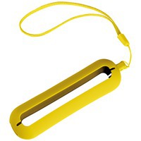 Обложка с ланъярдом к зарядному устройству "Seashell-1", желтый,силикон