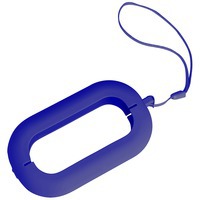 Обложка с ланъярдом к зарядному устройству "Seashell-2", синий,силикон