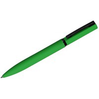 MIRROR BLACK, ручка шариковая, зеленый, металл, софт- покрытие