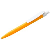 Ручка шариковая оранжевая с белым из пластика Prodir QS01 PMP-P