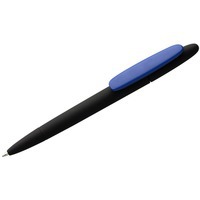 Ручка шариковая черная с синим из пластика Prodir DS5 TRR-P Soft Touch