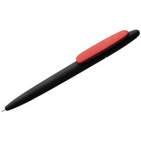 Фотография Ручка шариковая Prodir DS5 TRR-P Soft Touch, черная с красным