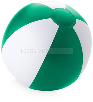 Фото Недорогой пляжный мяч PALMA, зеленый/белый с тампопечатью