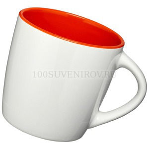 Фото Крутая керамическая чашка AZTEC, белый/оранжевый