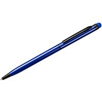 Ручка синяя из алюминия TOUCHWRITER BLACK шариковая со стилусом для сенсорных экранов, черный