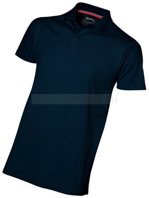 Фото Мужская рубашка поло темно-синяя ADVANTAGE с термотрансфером, размер 2XL