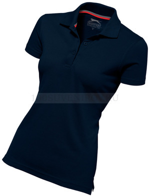 Фото Женская рубашка поло темно-синяя ADVANTAGE под термотрансфер, размер M