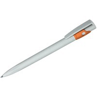Ручка пластиковая KIKI ECOLINE шариковая, серый/оранжевый, экопластик