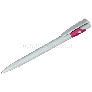 Фото Пластиковая ручка KIKI ECOLINE шариковая, серый/розовый, экопластик