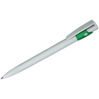 Ручка пластиковая KIKI ECOLINE шариковая, серый/светло-зеленый, экопластик