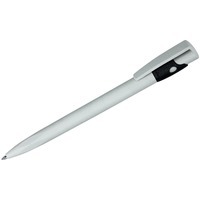 Ручка пластиковая KIKI ECOLINE шариковая, серый/черный, экопластик