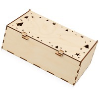 Подарочная коробка «Шкатулка» из фанеры для баночек меда, варенья и других новогодних подарков,  10,6 х 22 х 8 см 