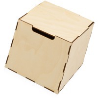 Подарочная коробка КУБ из фанеры, 14,6 х 14,6 х 14,6 см