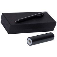 Набор черный из пластика COUPLE: аккумулятор и ручка