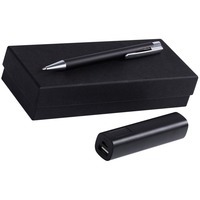 Набор черный из картона SNOOPER: аккумулятор и ручка