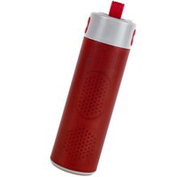 Bluetooth колонка с зарядным устройством(2000mAh) и моноподомTurbo Tube,красный с серым,18х5,5х5,3 и длинные моноподы
