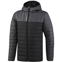 Изображение Куртка мужская Outdoor с капюшоном, серая с черным XS, мировой бренд Reebok