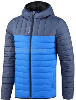 Фото Мужская куртка темно-синяя с ярко-синим OUTDOOR, размер XL