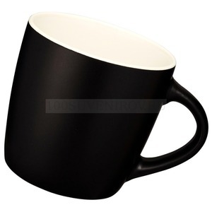 Фото Удобная керамическая чашка RIVIERA, черный/белый