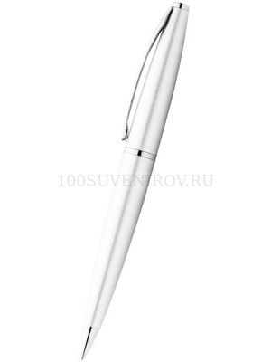 Фото Шариковая ручка серебристая из металла UPPSALA, белый, черные чернила