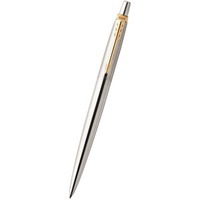 Фотография Шариковая ручка Parker Jotter Essential, St. Steel GT, серебристый/золотистый