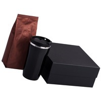 Набор коричневый из пластика: термостакан и кофе