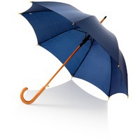 Зонт темно-синий из дерева-трость KYLE полуавтоматический 23