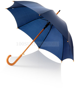 Фото Темно-синий зонт из дерева-трость KYLE полуавтоматический 23