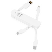Переходник универсальный белый Smarty Micro USB / Lightning / Type C