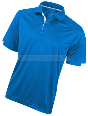 Фото Мужская рубашка поло синяя KISO для термотрансфера, размер M