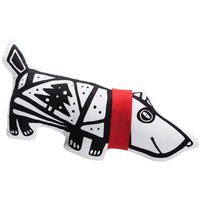 Игрушка от производителя« Собака в шарфе», большая, белая с красным