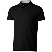 Картинка Рубашка поло Hacker мужская, черный/серый, мировой бренд Slazenger