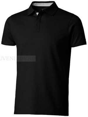 Фото Мужская рубашка поло черная HACKER , серый, размер S