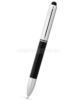 Фото Ручка-стилус шариковая "Seosan" 2-в-1 (черный, серебристый)