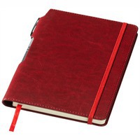 Блокнот красный А5 PANAMA с ручкой