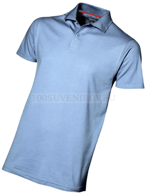 Фото Мужская рубашка поло светло-синяя ADVANTAGE для термотрансфера, размер 3XL