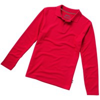 Рубашка поло мужская красная POINT с длинным рукавом, L