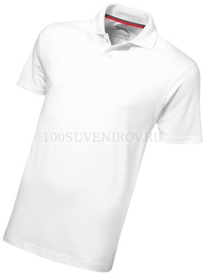 Фото Мужская рубашка поло белая ADVANTAGE под термотрансфер, размер S