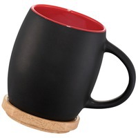 Керамическая чашка "Hearth", черный/красный, натуральный