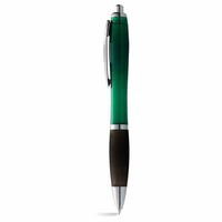 Ручка пластиковая шариковая "Nash", зеленый/черный/серебристый