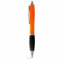Ручка пластиковая шариковая "Nash", оранжевый/черный/серебристый