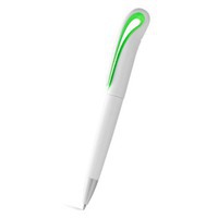 Ручка пластиковая шариковая "Swansea", белый/зеленый