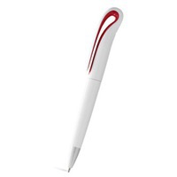 Ручка пластиковая шариковая "Swansea", белый/красный
