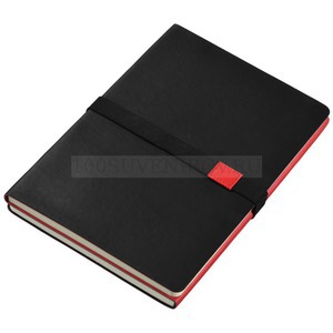 Фото Блокнот А5 "Doppio" «Journalbooks» (черный, красный)