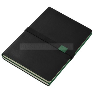 Фото Блокнот А5 "Doppio" «Journalbooks» (зеленый, черный)