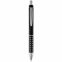 Ручка пластиковая шариковая "Bling", черный/серебристый